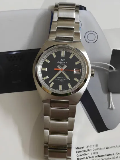 Buy used Casio Edifice ED652 Men's Wristwatch White With Box online on Resellpur