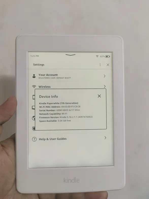 Sold second hand Kindle Paperwhite 7th Gen - Good Condition - 6" E-reader - White on Resellpur